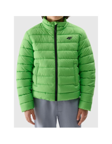 Kurtka chłopięca puchowa z wypełnieniem syntetycznym 4f 4fjwss25tdjam520-45s