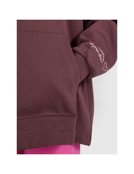 Bluza dresowa oversize nierozpinana z kapturem dziewczęca 4f 4fjraw25tswsf2429-51s