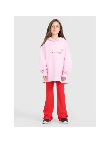 Bluza dresowa oversize nierozpinana z kapturem dziewczęca 4f 4fjraw25tswsf2429-56s