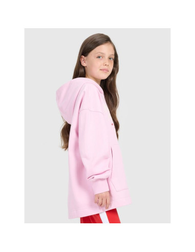 Bluza dresowa oversize nierozpinana z kapturem dziewczęca 4f 4fjraw25tswsf2429-56s