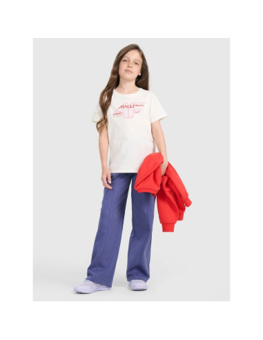 Spodnie dresowe z szerokimi nogawkami dziewczęce 4f 4fjraw25ttrof1598-33s