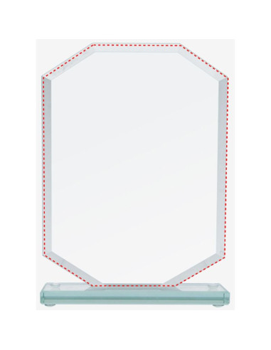 Trofeum szklane z rozklejoną podstawą