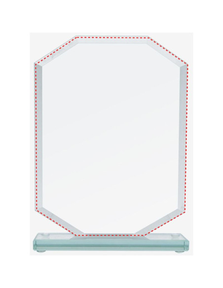 Trofeum szklane z rozklejoną podstawą