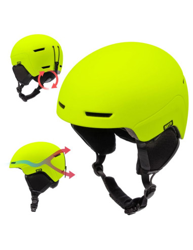 Kask narciarski meteor avalo s 53-55 cm neonowy żółty
