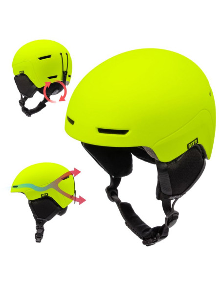 Kask narciarski meteor avalo s 53-55 cm neonowy żółty