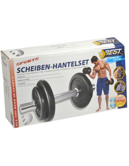 Hantla żeliwna 10 kg best sporting śr 30mm