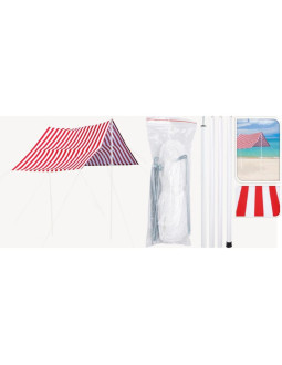 Namiot zadaszenie żagiel przeciwsłoneczny z słupkami 3x1,7m czerwony