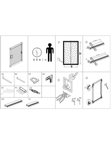 Moskitiera okno alu 150x130cm garden life