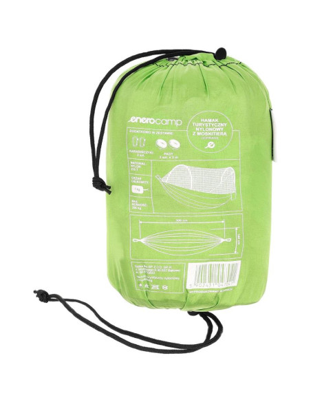 Hamak turystyczny 2 osobowy 300x140cm z odpinaną moskitierą cool