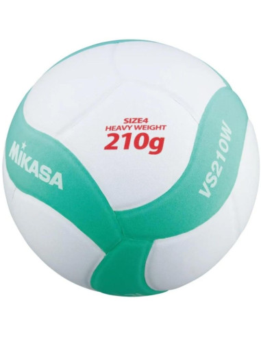 Piłka siatkowa mikasa vs210w kids mini r.4 210g biało/zielona