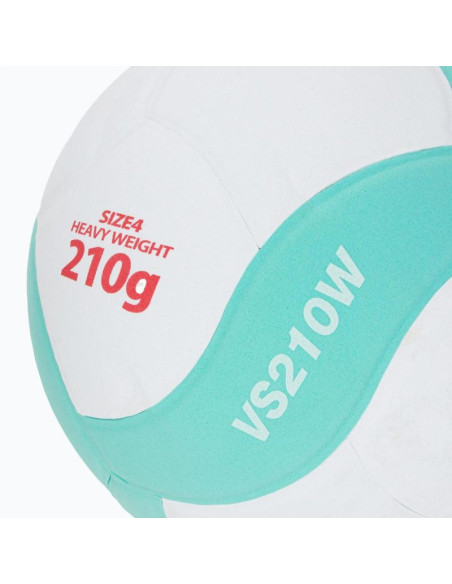 Piłka siatkowa mikasa vs210w kids mini r.4 210g biało/zielona