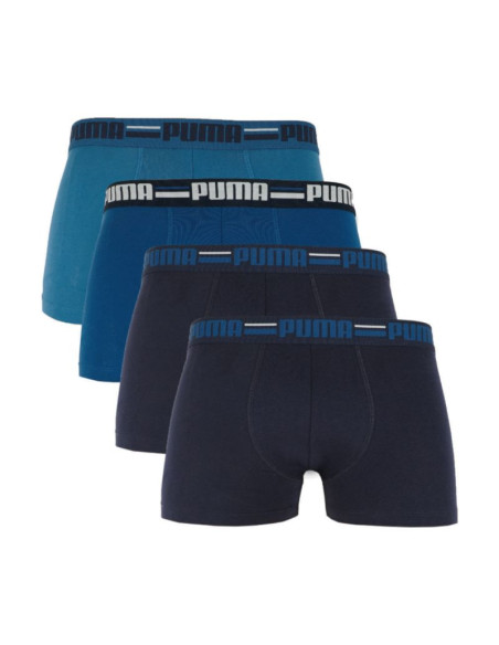 Bokserki męskie puma brand elastic 4pak granatowe/niebieskie 938197 02