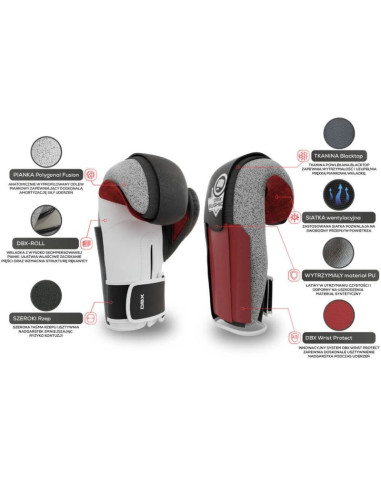 Rękawice bokserskie 12oz - phantom red - valor series