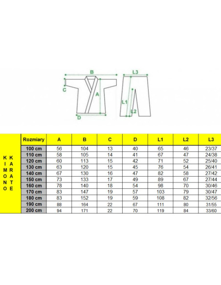 Kimono karate masters 8 oz - 100 cm new