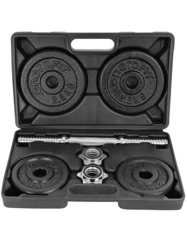 Hantla żeliwna 10 kg walizka enero fit