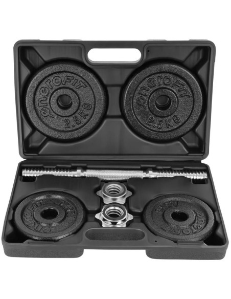 Hantla żeliwna 10 kg walizka enero fit