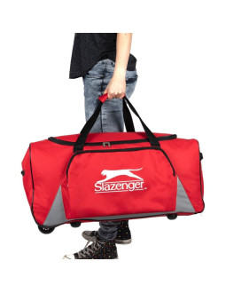Torba sportowa podróżna z kółkami slazenger czerwona 2