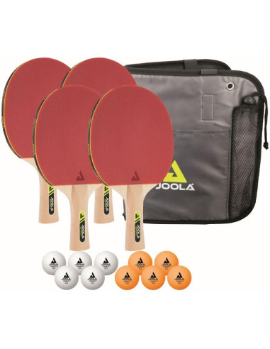 Zestaw do tenisa stołowego joola family 4 rakietki spirit 10 piłeczek