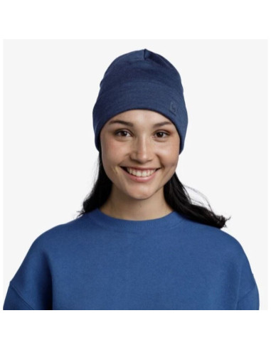 Czapka buff merino heavyweight beanie solid night blue