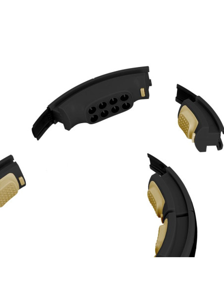 Zestaw hula hop magnetyczny black/gold hhm13 z licznikiem hms + pas wyszczupłający br163 black