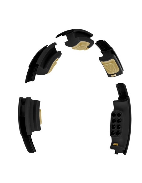 Zestaw hula hop magnetyczny black/gold hhm13 z licznikiem hms + pas wyszczupłający br163 black