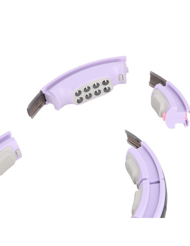 Zestaw hula hop magnetyczny violet hhm13 z licznikiem hms + pas wyszczuplający br163 black