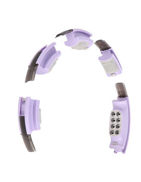 Zestaw hula hop magnetyczny violet hhm13 z licznikiem hms + pas wyszczuplający br163 black