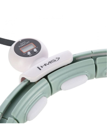 Hula hop hms hhm15 z magnesem i obciążeniem zielony + licznik