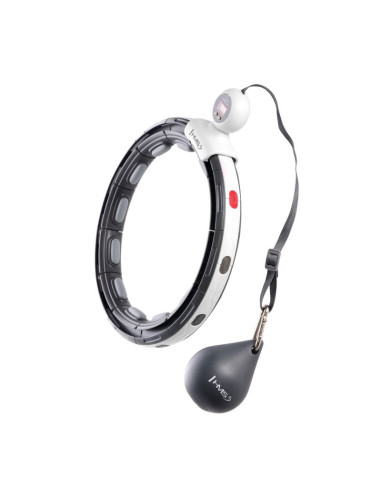 Hhm15 hula hop black z magnesem i obciążnikiem + licznik hms