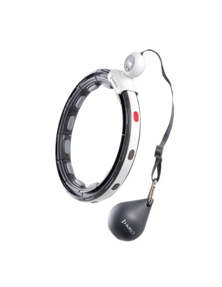 Hhm15 hula hop black z magnesem i obciążnikiem + licznik hms