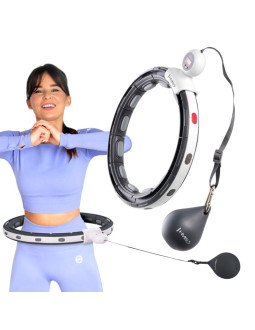 Hhm15 hula hop black z magnesem i obciążnikiem + licznik hms 2