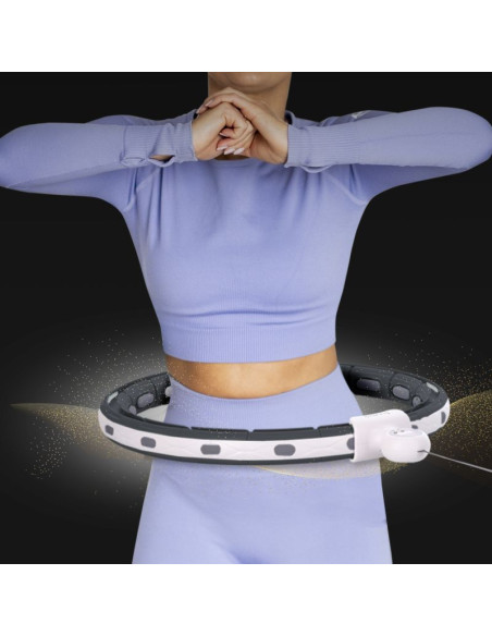 Hhm15 hula hop black z magnesem i obciążnikiem + licznik hms