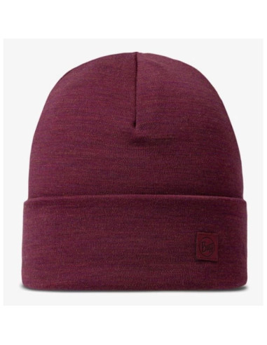 Czapka buff heavyweight merino wool loose hat solid tibetan red