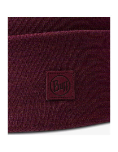 Czapka buff heavyweight merino wool loose hat solid tibetan red