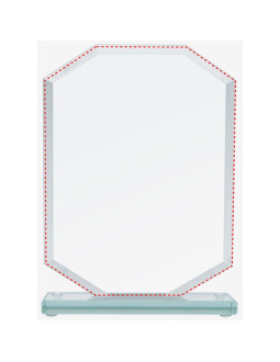 Trofeum szklane z rozklejoną podstawą