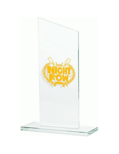 Trofeum szklane grawerowane + wypełnienie farbą