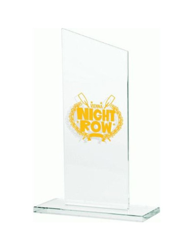 Trofeum szklane grawerowane + wypełnienie farbą