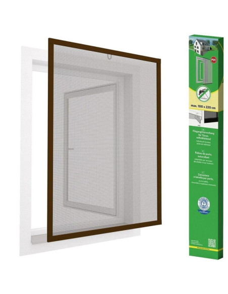 Moskitiera okno alu 100x120 brąz plus