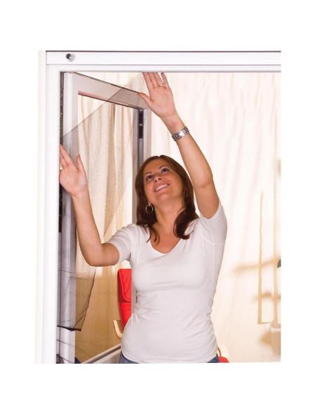 Moskitiera okno alu 100x120 brąz plus