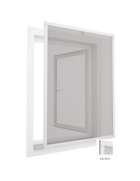 Moskitiera okno alu 100x120 biała