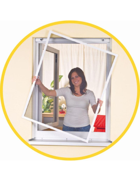 Moskitiera okno alu 100x120 biała