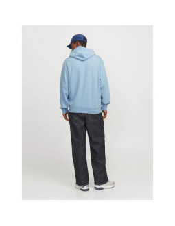 Jack&jones męska bluza z kapturem jjestar basic sweat hood noos 12257852 chambray blue 2