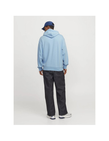 Jack&jones męska bluza z kapturem jjestar basic sweat hood noos 12257852 chambray blue