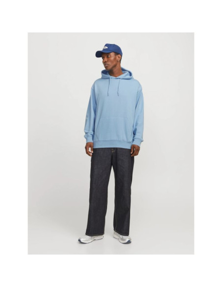 Jack&jones męska bluza z kapturem jjestar basic sweat hood noos 12257852 chambray blue