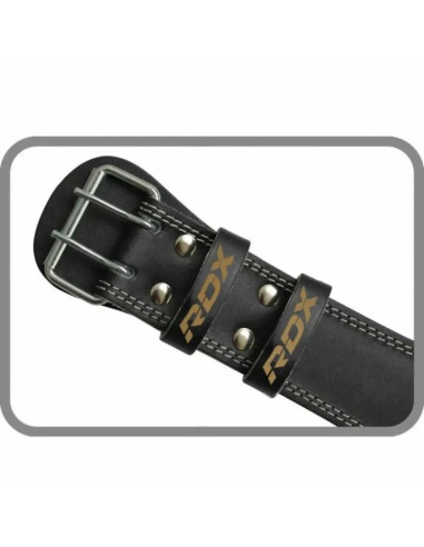 Pas kulturystyczny do ćwiczeń skórzany ze skóry 4“ złoty - rdx s