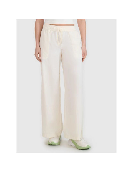 Spodnie damskie casual z szerokimi nogawkami 4f 4fwss25ttrof1012-11s