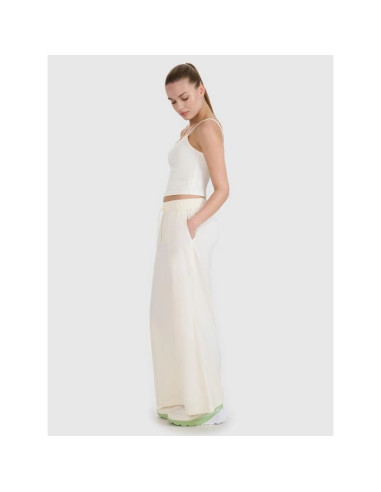 Spodnie damskie casual z szerokimi nogawkami 4f 4fwss25ttrof1012-11s