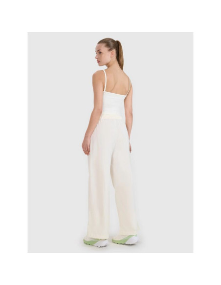 Spodnie damskie casual z szerokimi nogawkami 4f 4fwss25ttrof1012-11s