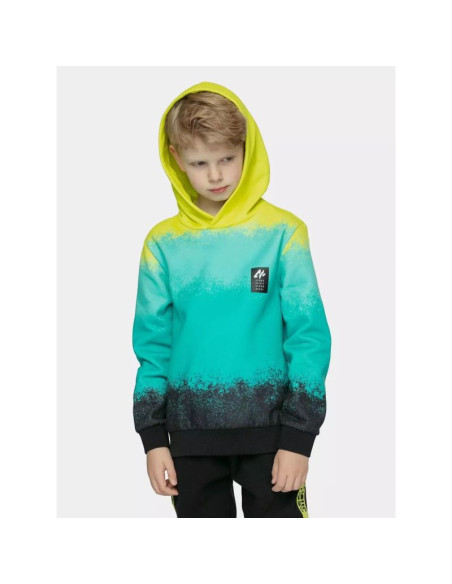 Bluza chłopięca bawełniana z kapturem 4f 4fjwss25tswsm2339-90a