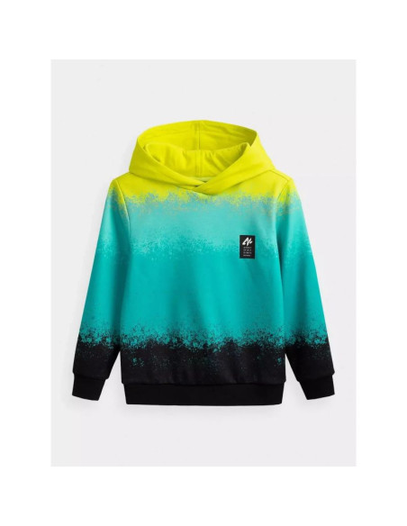 Bluza chłopięca bawełniana z kapturem 4f 4fjwss25tswsm2339-90a
